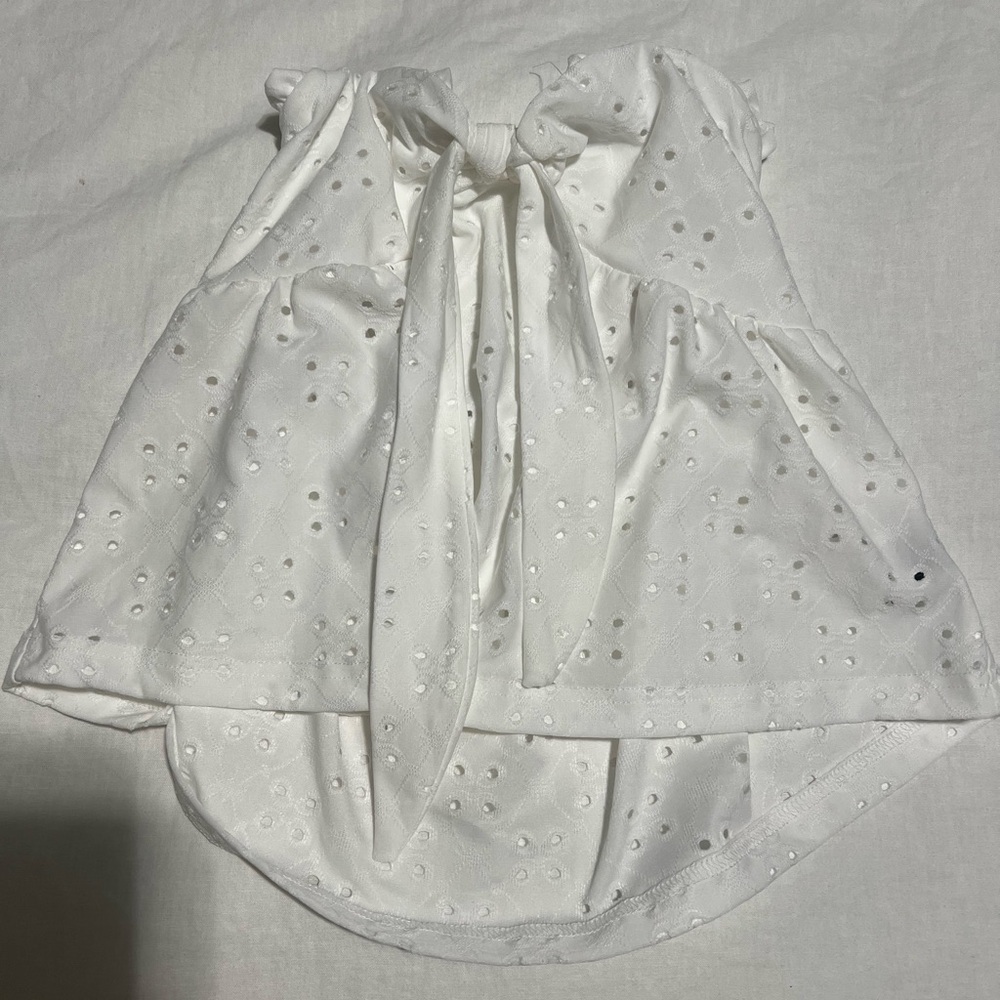 Elegant White Eyelet Top